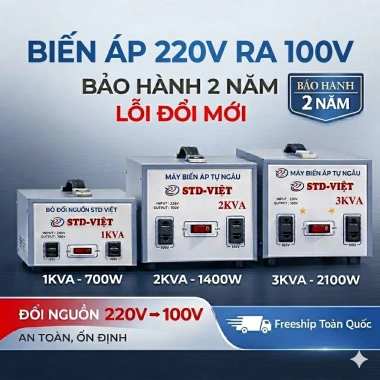 Bộ chuyển đổi 220V sang 110V cho đồ Nhật – Nồi cơm, Quạt hút ẩm, ổn định, giá 425k 9