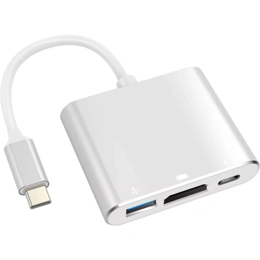 Bộ chuyển đổi 3 trong 1 Type-C sang HDMI 4K, USB 3.0 & PD - Giá chỉ 81.000 VND