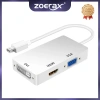 Bộ chuyển đổi 3 trong 1 Zoerax DisplayPort sang HDMI, VGA, DVI Plug and Play 60Hz cho MacBook, Dell - 152.900₫