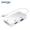 Bộ chuyển đổi 3 trong 1 Zoerax DisplayPort sang HDMI, VGA, DVI Plug and Play 60Hz cho MacBook, Dell - 152.900₫ 2