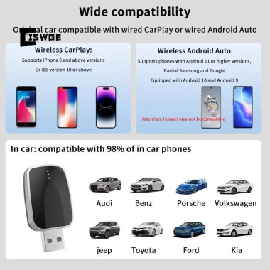 Bộ chuyển đổi CarPlay Android không dây 2in1 AI Plug & Play - Tương thích 99% ô tô, tự động kết nối, giá chỉ 285.900₫ 5 Bộ chuyển đổi CarPlay Android không dây 2in1 AI Plug & Play - Tương thích 99% ô tô, tự động kết nối, giá chỉ 285.900₫ 5