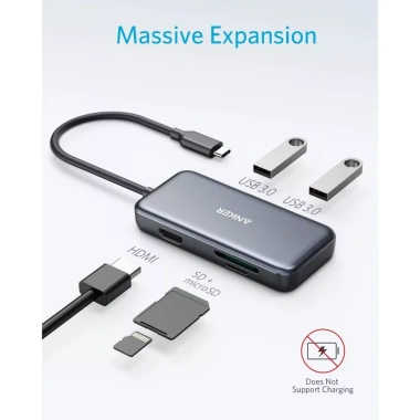 Bộ chuyển đổi cổng Anker 5 in 1 USB-C Hub A8.334 - Giá 750.000₫, giảm mạnh