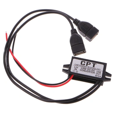 Bộ chuyển đổi DC 12V sang 5V 3A 2 Cổng USB sạc nhanh, giá chỉ 116.270 VND