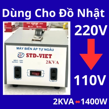 Bộ chuyển đổi điện 220V sang 110V cho đồ Nhật Bãi - Biến áp giảm giá 425k