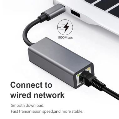 Bộ chuyển đổi Ethernet USB-C 1.000Mbps Gigabit sang RJ45 cho MacBook Laptop PC – 86.900₫