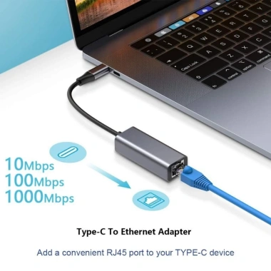 Bộ chuyển đổi Ethernet USB-C 1.000Mbps Gigabit sang RJ45 cho MacBook Laptop PC – 86.900₫ 5 Bộ chuyển đổi Ethernet USB-C 1.000Mbps Gigabit sang RJ45 cho MacBook Laptop PC – 86.900₫ 5