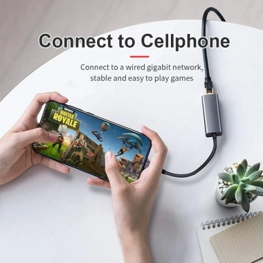 Bộ chuyển đổi Ethernet USB-C 1.000Mbps Gigabit sang RJ45 cho MacBook Laptop PC – 86.900₫