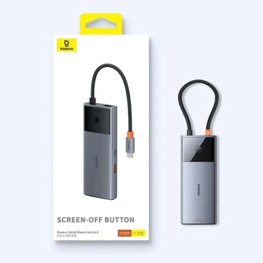 Bộ chuyển đổi HUB 6 in 1 Baseus Type C HDMI 4K 60Hz + USB-C 10Gbps, 2 USB-A 10Gbps, RJ45, PD - Giá 899.000 VND 9