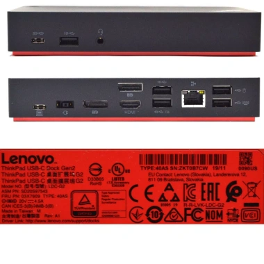 Bộ chuyển đổi Lenovo ThinkPad Universal USB‑C Dock 40A9/40AY/40AS – USB‑C 3.1, tốc độ cao, giá ưu đãi 1.15 triệu