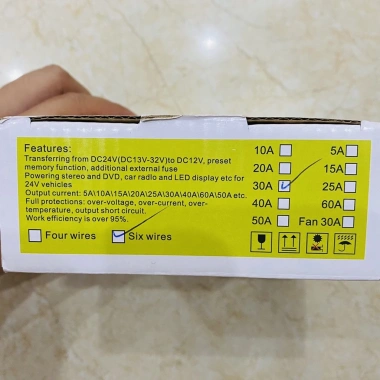 Bộ Chuyển Đổi Nguồn Điện 24V sang 12V 30A 240W cho Xe Tải, Xe Công Trình - Giá 170k 4 Bộ Chuyển Đổi Nguồn Điện 24V sang 12V 30A 240W cho Xe Tải, Xe Công Trình - Giá 170k 4