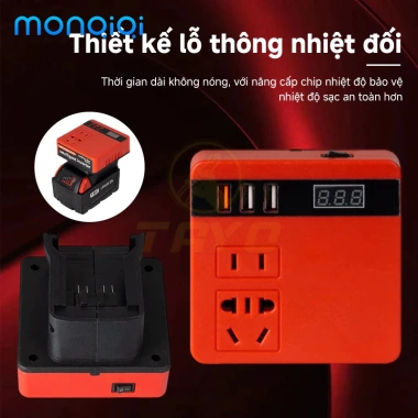 Bộ chuyển đổi nguồn pin 18V-21V sang 220V cho Makita công suất 120W giá 167.482 VND Bộ chuyển đổi nguồn pin 18V-21V sang 220V cho Makita công suất 120W giá 167.482 VND
