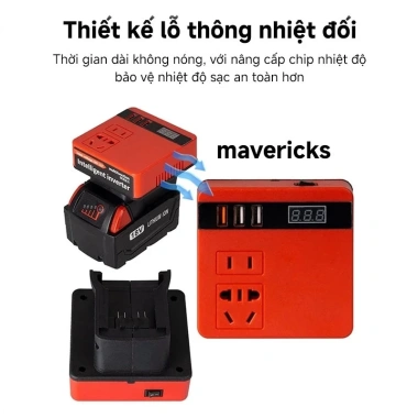 Bộ chuyển đổi nguồn pin 18V-21V sang 220V cho Makita công suất 120W giá 167.482 VND 2 Bộ chuyển đổi nguồn pin 18V-21V sang 220V cho Makita công suất 120W giá 167.482 VND 2