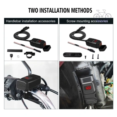Bộ chuyển đổi nguồn sạc USB kép Auleset Motorcycle QC3.0 sạc nhanh có vôn kế - 379.915₫ 6 Bộ chuyển đổi nguồn sạc USB kép Auleset Motorcycle QC3.0 sạc nhanh có vôn kế - 379.915₫ 6