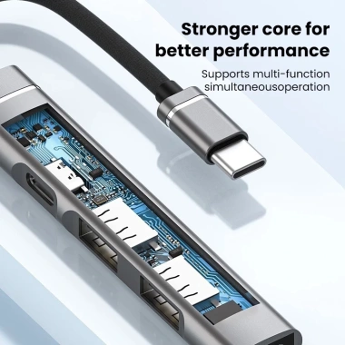 Bộ chuyển đổi NiSTAR Lightning‑C sang USB 3.0/2.0 HUB 4 trong1, sạc nhanh, hỗ trợ iPhone 15‑12, HUAWEI Mate 60/50 – 96.800₫