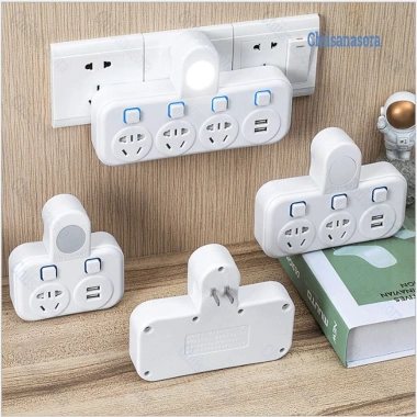 Bộ chuyển đổi ổ cắm 2 chân - Phích cắm đa năng, nhiều USB và LED, chỉ 98.000₫ 6