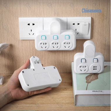Bộ chuyển đổi ổ cắm 2 chân - Phích cắm đa năng, nhiều USB và LED, chỉ 98.000₫ 9