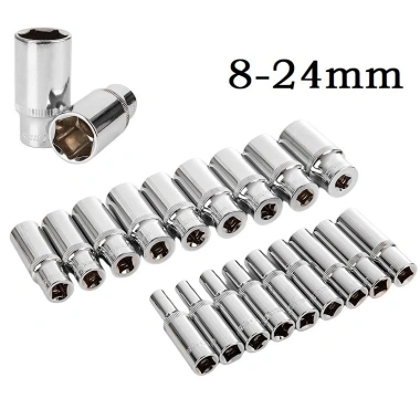 Bộ chuyển đổi ổ cắm 3/8 inch, đầu cờ lê lục giác 8-24mm Ratchet - Giá 19.738₫ 5