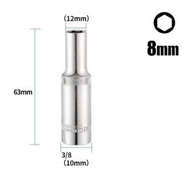 Bộ chuyển đổi ổ cắm 3/8 inch, đầu cờ lê lục giác 8-24mm Ratchet - Giá 19.738₫ 8