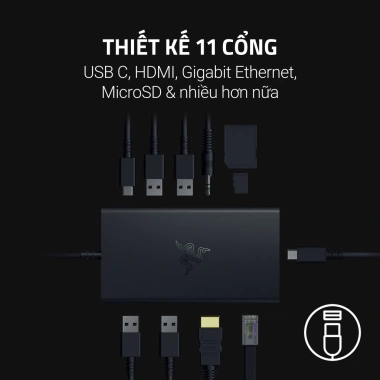 Bộ Chuyển Đổi Razer USB Đa Cổng 11 Cổng - Hỗ Trợ Tối Ưu, Giá Ưu Đãi 3,149,000₫
