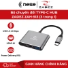 Bộ chuyển đổi Type-C HUB ZADEZ ZAH-513 3 trong 1 - HDMI, USB, SD, Giá chỉ 445.000đ
