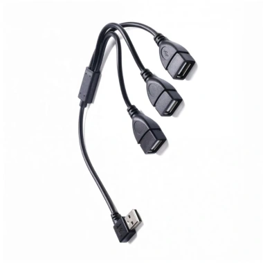 Bộ chuyển đổi USB 2.0 cổng đực sang 3 đầu, đồng bộ dữ liệu và sạc nhanh, giá ưu đãi 92.400 VND