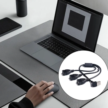 Bộ chuyển đổi USB 2.0 cổng đực sang 3 đầu, đồng bộ dữ liệu và sạc nhanh, giá ưu đãi 92.400 VND