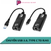 Bộ chuyển đổi USB 3.0 Type C sang RJ45 LAN Gigabit 10/100/1.000Mbps