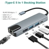 Bộ chuyển đổi USB-C 5 trong 1 Type-C sang HDMI 4K, USB3.0 & RJ45 Ethernet LAN - Giá ưu đãi 79.200 VND
