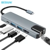 Bộ chuyển đổi USB-C 5 trong 1 Type-C sang HDMI 4K, USB3.0 & RJ45 Ethernet LAN - Giá ưu đãi 79.200 VND 3