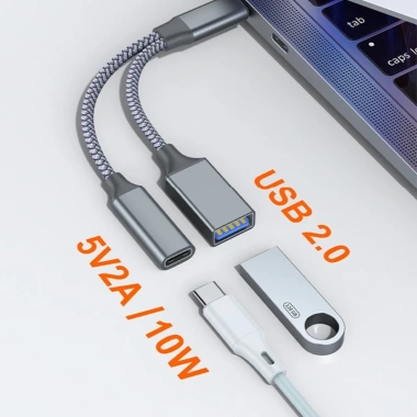 Bộ Chuyển Đổi USB-C OTG PD10W 2 Trong 1 cho Laptop - Sạc nhanh, giá 93.830 VND