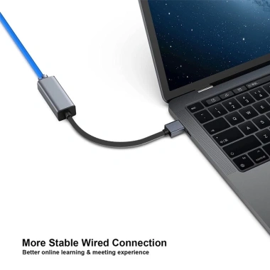 Bộ chuyển đổi USB-C sang Ethernet 1.000Mbps Gigabit RJ45 cho MacBook Laptop - Plug-and-Play 4 Bộ chuyển đổi USB-C sang Ethernet 1.000Mbps Gigabit RJ45 cho MacBook Laptop - Plug-and-Play 4