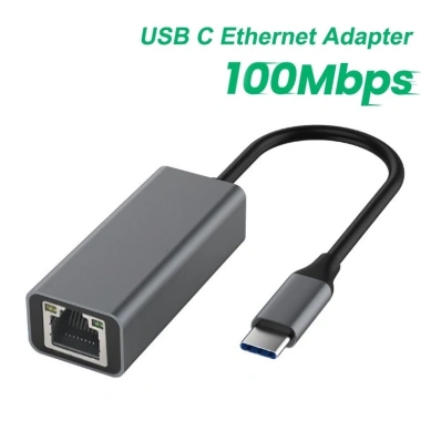 Bộ chuyển đổi USB-C sang Ethernet 1.000Mbps Gigabit RJ45 cho MacBook Laptop - Plug-and-Play
