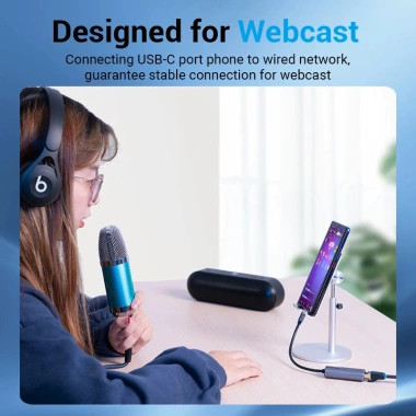 Bộ chuyển đổi USB-C sang Gigabit Ethernet 1Gbps Vention CFNHB nhôm - Giá 369.000₫ 3
