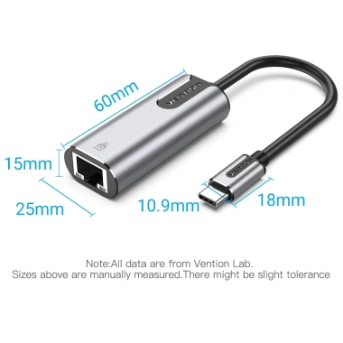 Bộ chuyển đổi USB-C sang Gigabit Ethernet 1Gbps Vention CFNHB nhôm - Giá 369.000₫ 8