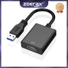 Bộ chuyển đổi USB sang HDMI ZOERAX 1.080P 60Hz USB 3.0/2.0, hỗ trợ âm thanh, cho PC, Mac, máy chiếu
