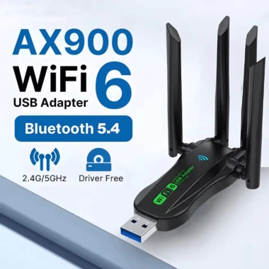 Bộ chuyển đổi USB WiFi6 FUHUIOT AX900 4 ăng-ten 900Mbps Dual-Band và Bluetooth 5.4 - Giá chỉ 175.340 VND