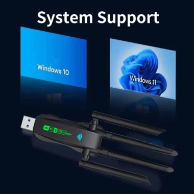 Bộ chuyển đổi USB WiFi6 FUHUIOT AX900 4 ăng-ten 900Mbps Dual-Band và Bluetooth 5.4 - Giá chỉ 175.340 VND