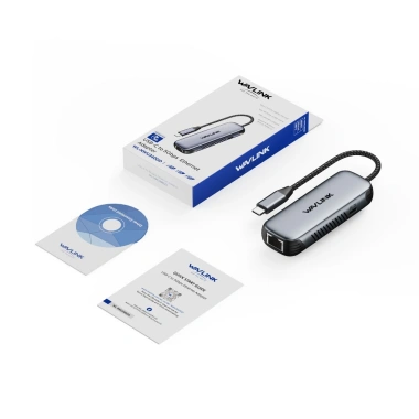 Bộ chuyển đổi USB‑C sang Ethernet 5Gbps WAVLINK, sạc 95W, tương thích Windows 10/11, macOS, Linux - Giá ưu đãi 715.000₫