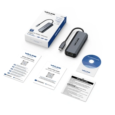 Bộ chuyển đổi USB‑C sang Ethernet 5Gbps WAVLINK, sạc 95W, tương thích Windows 10/11, macOS, Linux - Giá ưu đãi 715.000₫