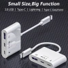 Bộ chuyển đổi USB‑C sang USB 3 trong 1 sạc nhanh cho S24/S23/S22, iPhone 15/14/13 hỗ trợ tai nghe, chuột, ổ cứng 2