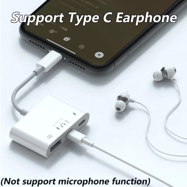 Bộ chuyển đổi USB‑C sang USB 3 trong 1 sạc nhanh cho S24/S23/S22, iPhone 15/14/13 hỗ trợ tai nghe, chuột, ổ cứng