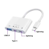 Bộ chuyển đổi USB‑C sang USB 3 trong 1 sạc nhanh cho S24/S23/S22, iPhone 15/14/13 hỗ trợ tai nghe, chuột, ổ cứng 10