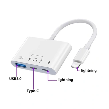 Bộ chuyển đổi USB‑C sang USB 3 trong 1 sạc nhanh cho S24/S23/S22, iPhone 15/14/13 hỗ trợ tai nghe, chuột, ổ cứng 10 Bộ chuyển đổi USB‑C sang USB 3 trong 1 sạc nhanh cho S24/S23/S22, iPhone 15/14/13 hỗ trợ tai nghe, chuột, ổ cứng 10