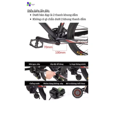 Bộ chuyển đổi xe đạp thành xe điện - Gắn nhanh không thay linh kiện, giảm còn 5,880,000₫ 5