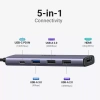 Bộ chuyển Type C Ugreen 15.495 2x USB A 2.0 + 1x USB A 3.0 + HDMI 4K@30Hz + PD 315.000₫ 4