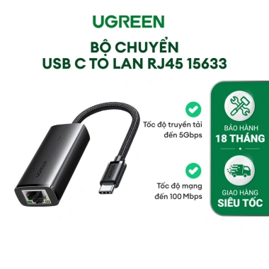 Bộ chuyển USB-A/USB-C to LAN Ugreen CM650 (15.632/15.633/20.254) 10/100Mbps - Giá chỉ 203.000₫