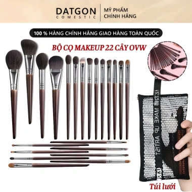 Bộ Cọ 22 Cây Lông Thú Tự Nhiên Cán Gỗ - Trang Điểm Chuyên Nghiệp Giá 400k