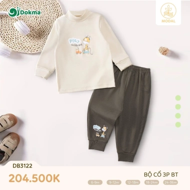 Bộ Cổ 3 Phân Dokma 8-13kg Thêu Hình Đáng Yêu Cho Bé Mã Giá Khuyến Mãi 204.500 VND 8