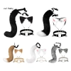 Bộ cổ & đuôi lông thú cosplay – Băng đô tai mèo mềm mại, áo cáo mờ, vòng eo điều chỉnh, thiết kế chống trượt – Giá ưu đãi 224.738đ 5