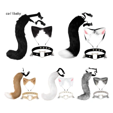 Bộ cổ & đuôi lông thú cosplay – Băng đô tai mèo mềm mại, áo cáo mờ, vòng eo điều chỉnh, thiết kế chống trượt – Giá ưu đãi 224.738đ